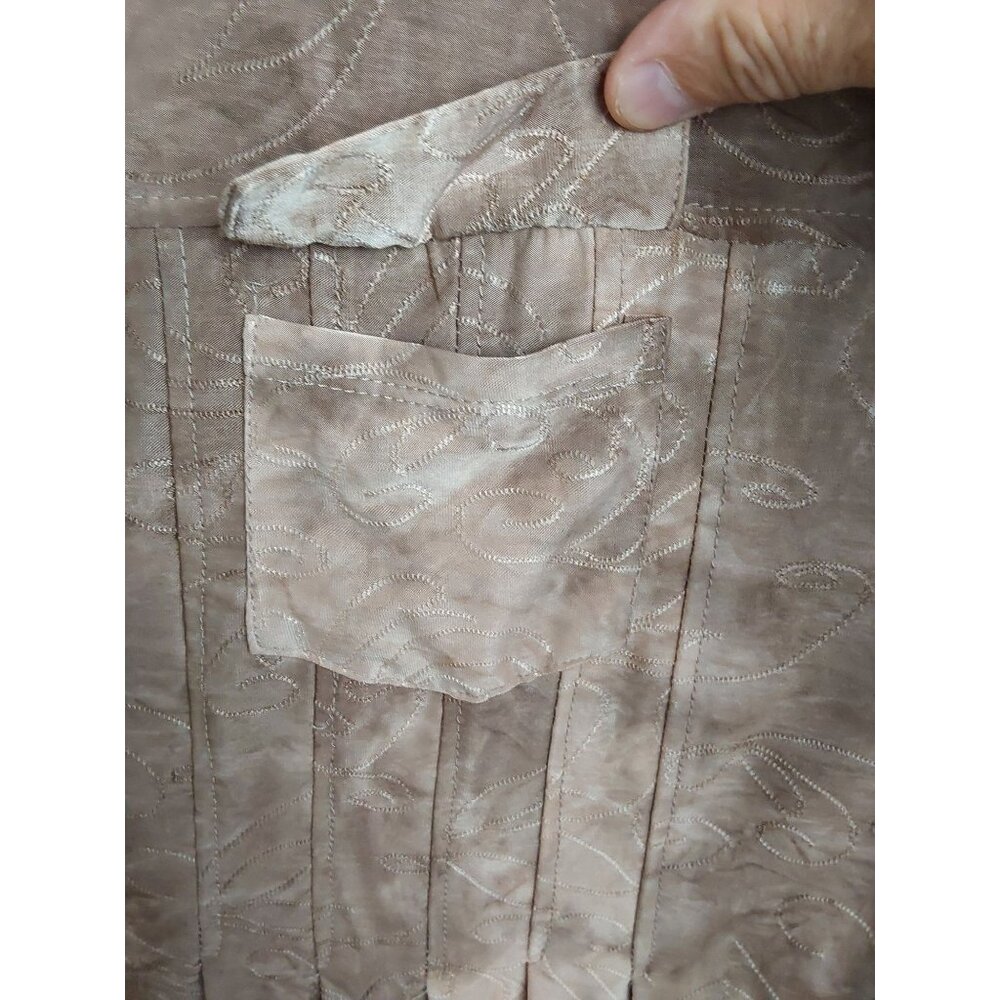 Sienna Grace brown pleated women's plus blouse, size 2x - Picture 4 of 5